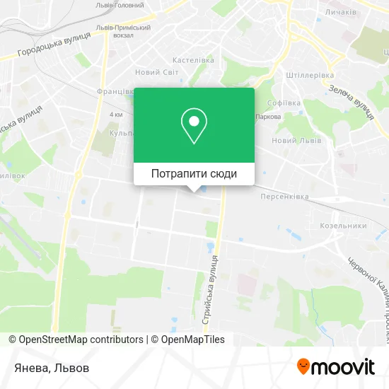 Карта Янева