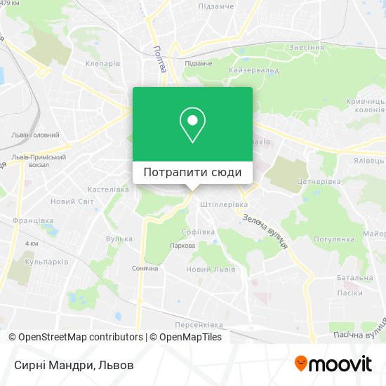 Карта Сирні Мандри