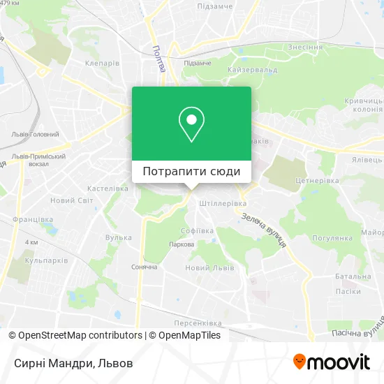 Карта Сирні Мандри