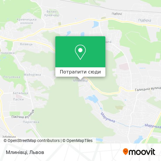 Карта Млинівці