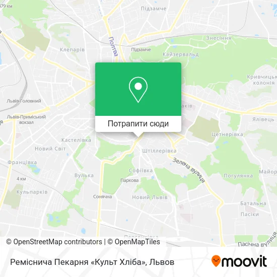 Карта Реміснича Пекарня «Культ Хліба»