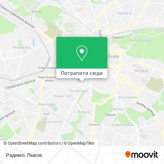 Карта Радимо