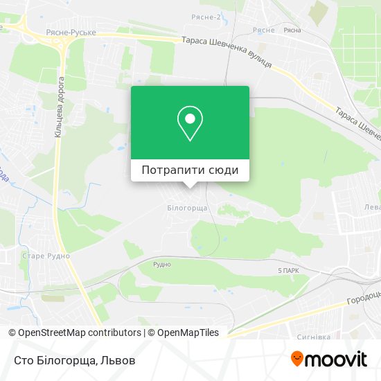 Карта Сто Білогорща