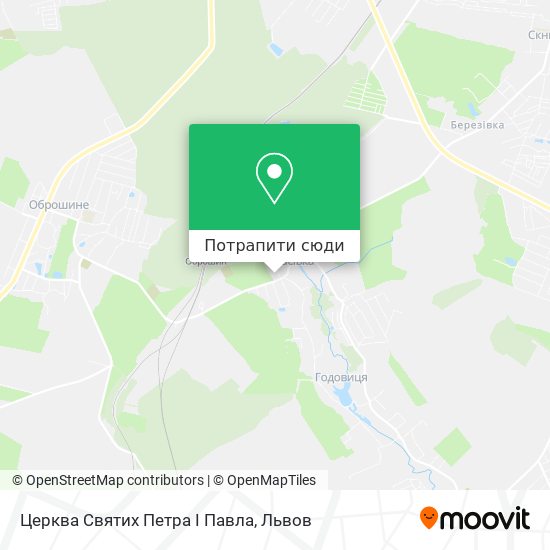 Карта Церква Святих Петра І Павла