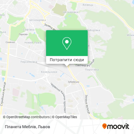 Карта Планета Меблів