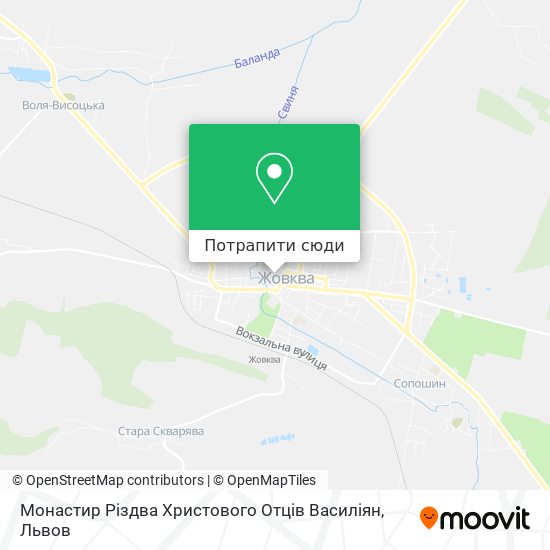 Карта Монастир Різдва Христового Отців Василіян