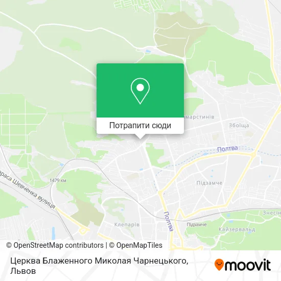 Карта Церква Блаженного Миколая Чарнецького