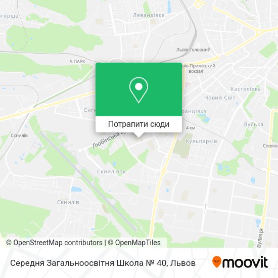 Карта Середня Загальноосвітня Школа № 40
