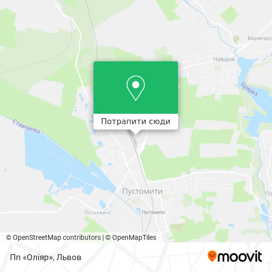 Карта Пп «Оліяр»