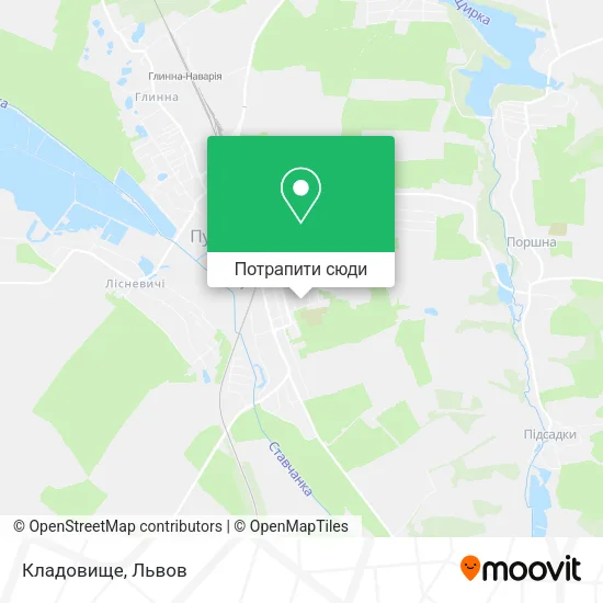 Карта Кладовище