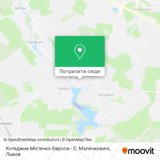 Карта Котеджне Містечко Європа - С. Малечковичі