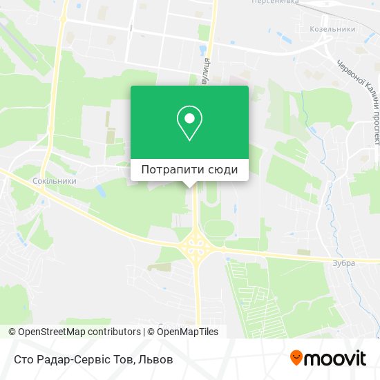 Карта Сто Радар-Сервіс Тов