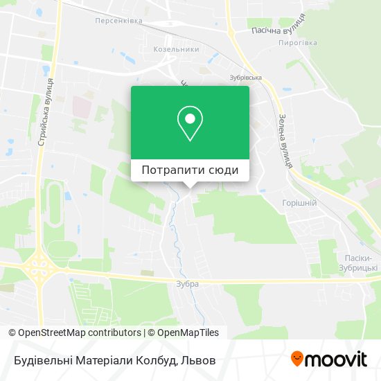 Карта Будівельні Матеріали Колбуд