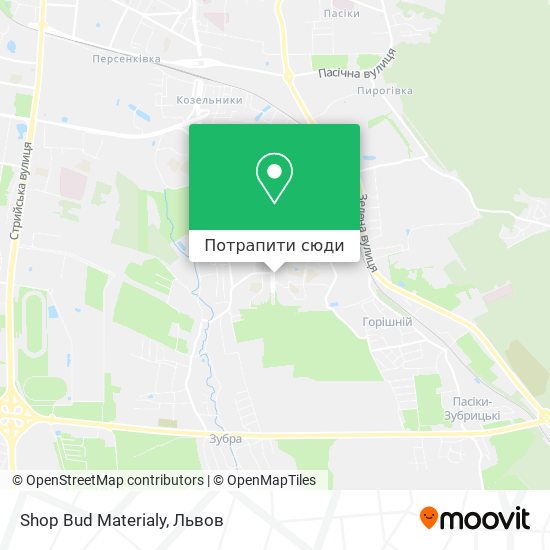 Карта Shop Bud Materialy