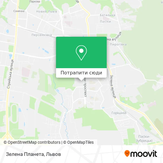 Карта Зелена Планета