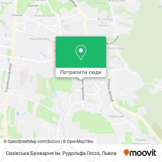 Карта Сихівська Броварня Ім. Рудольфа Гесса