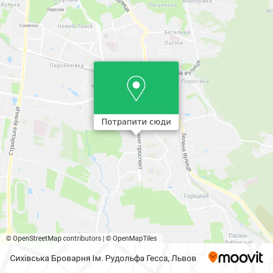 Карта Сихівська Броварня Ім. Рудольфа Гесса