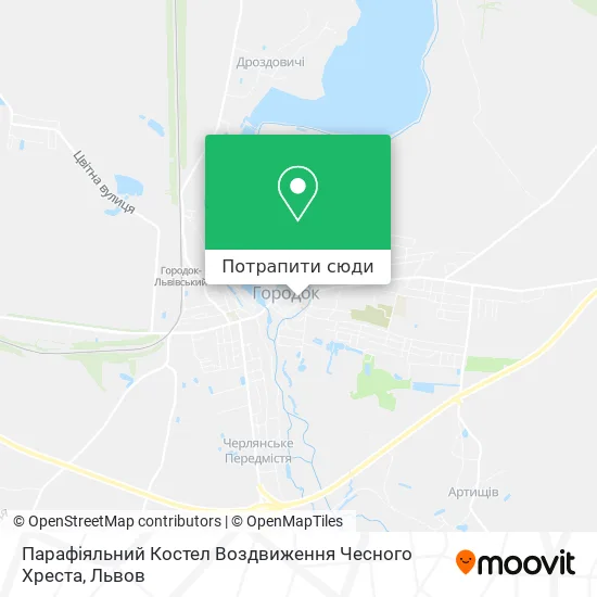 Карта Парафіяльний Костел Воздвиження Чесного Хреста