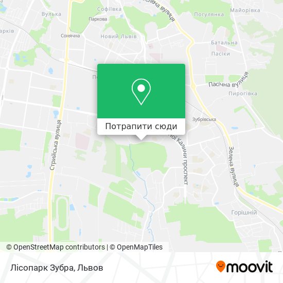 Карта Лісопарк Зубра