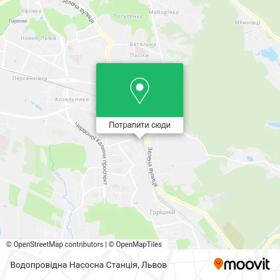 Карта Водопровідна Насосна Станція