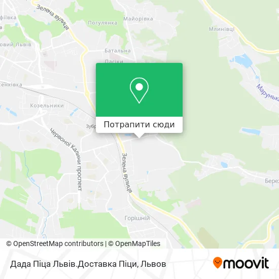 Карта Дада Піца Львів.Доставка Піци