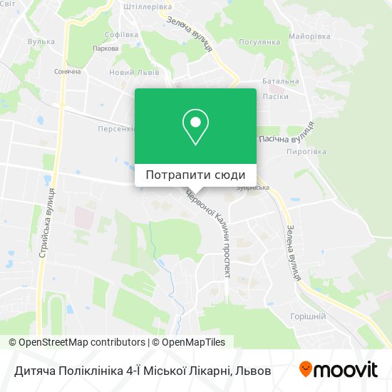 Карта Дитяча Поліклініка 4-Ї Міської Лікарні