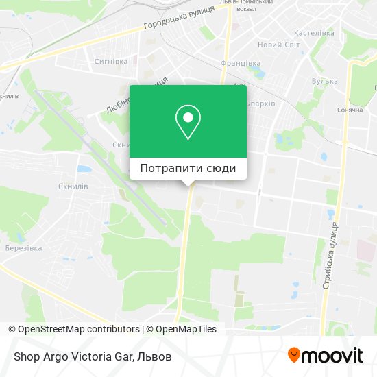 Карта Shop Argo Victoria Gar