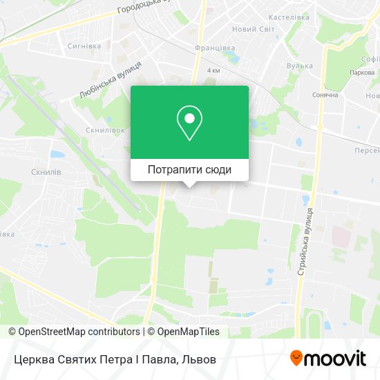 Карта Церква Святих Петра І Павла