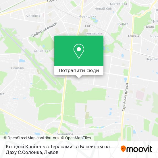 Карта Котеджі Капітель з Терасами Та Басейном на Даху С.Солонка