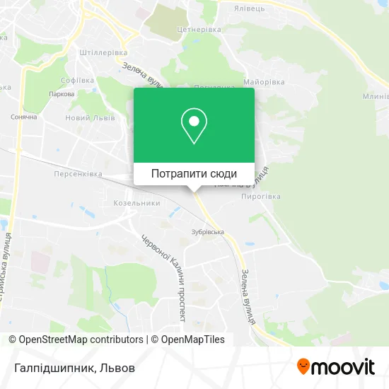 Карта Галпідшипник