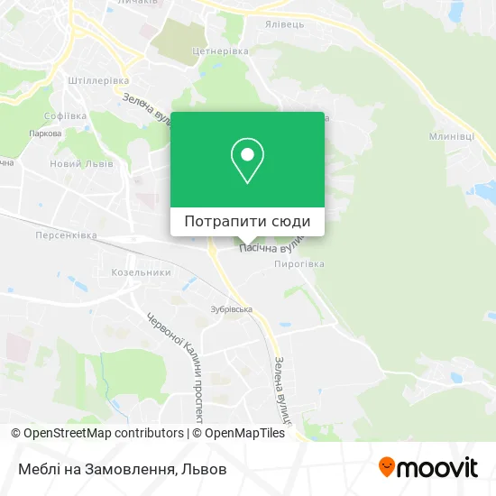 Карта Меблі на Замовлення