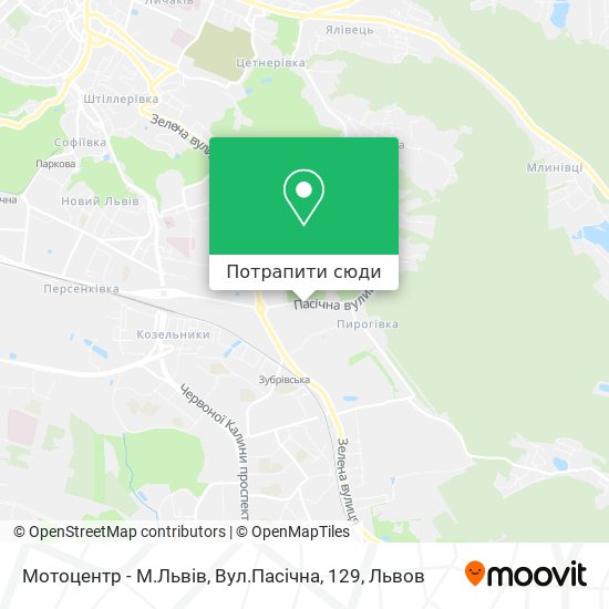 Карта Мотоцентр - М.Львів, Вул.Пасічна, 129