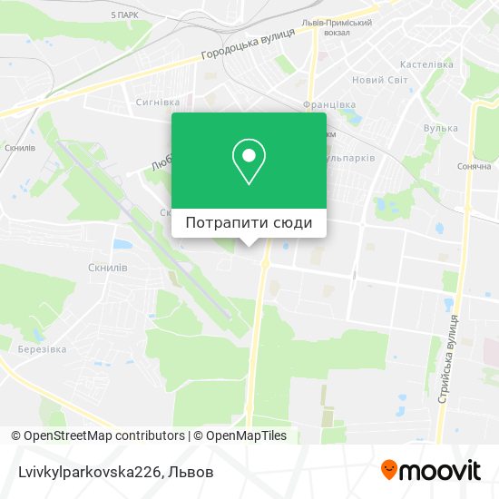 Карта Lvivkylparkovska226