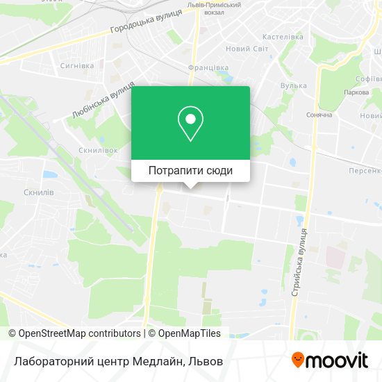 Карта Лабораторний центр Медлайн