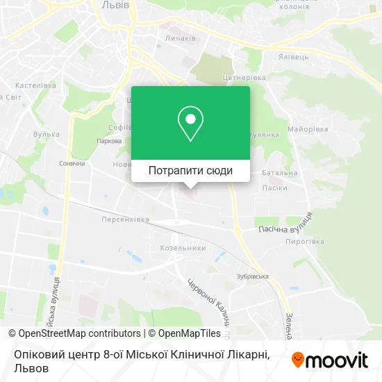 Карта Опіковий центр 8-ої Міської Кліничної Лікарні