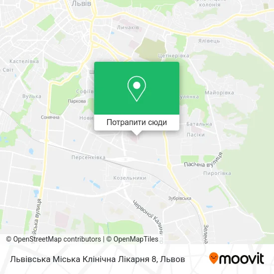 Карта Львівська Міська Клінічна Лікарня 8