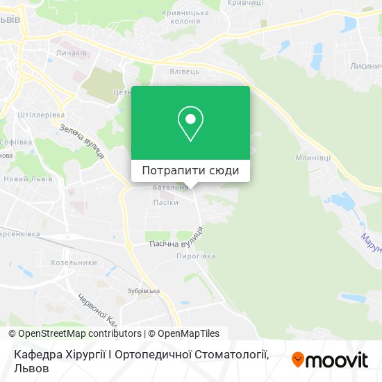 Карта Кафедра Хірургії І Ортопедичної Стоматології