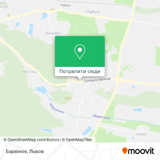 Карта Барвінок