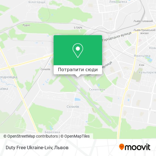 Карта Duty Free Ukraine-Lviv
