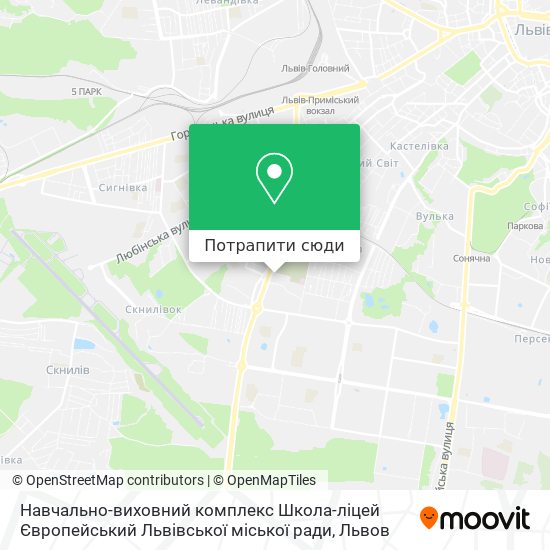 Карта Навчально-виховний комплекс Школа-ліцей Європейський Львівської міської ради