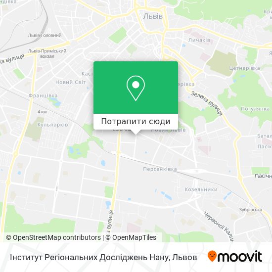 Карта Інститут Регіональних Досліджень Нану