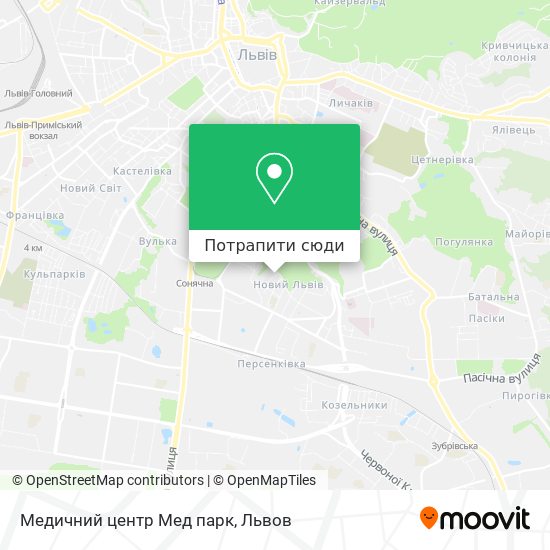 Карта Медичний центр Мед парк