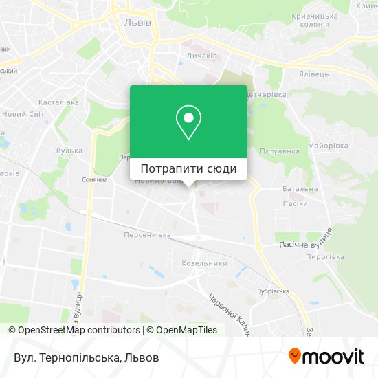 Карта Вул. Тернопільська