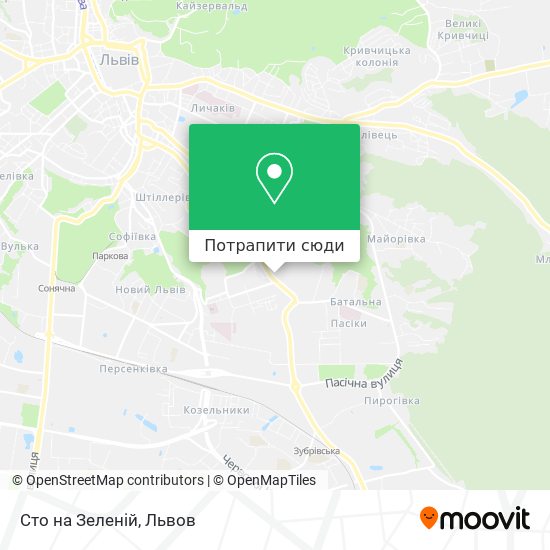 Карта Сто на Зеленій