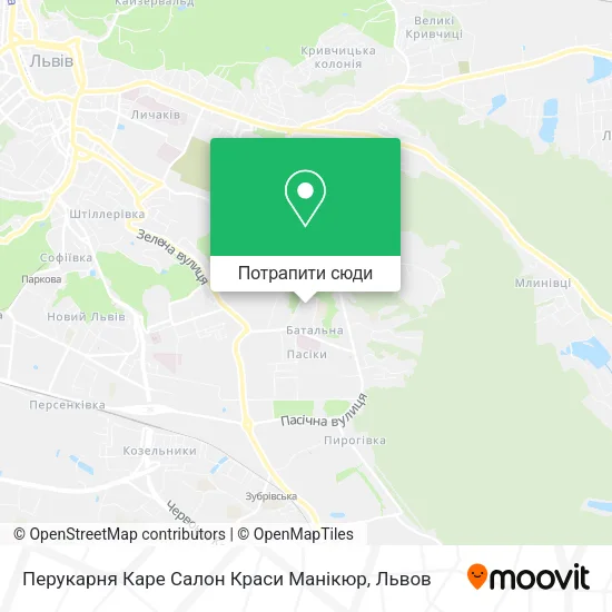 Карта Перукарня Каре Салон Краси Манікюр