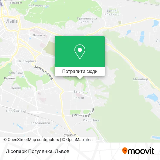 Карта Лісопарк Погулянка