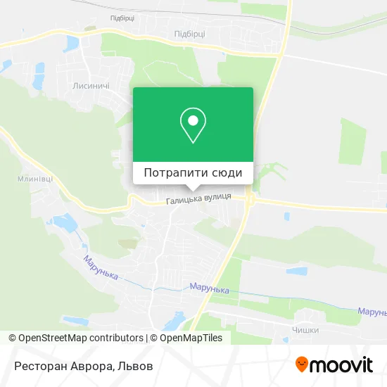 Карта Ресторан Аврора