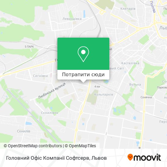 Карта Головний Офіс Компанії Софтсерв
