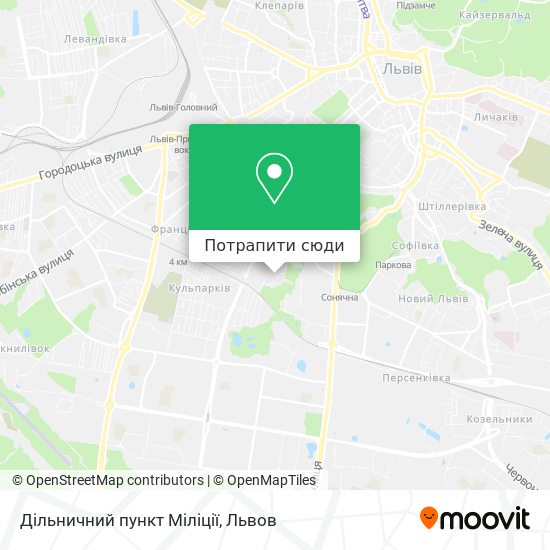 Карта Дільничний пункт Міліції