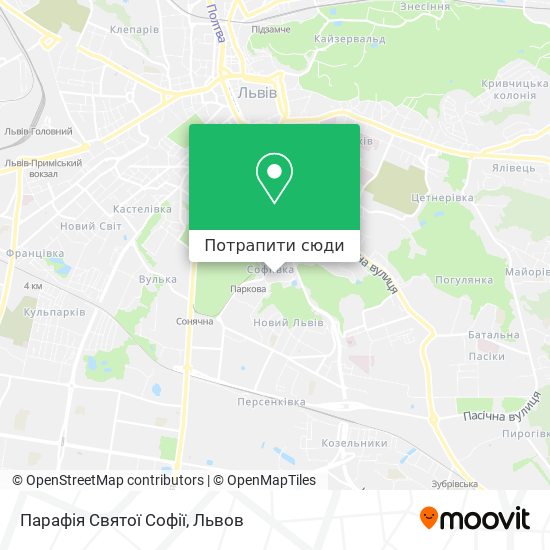 Карта Парафія Святої Софії